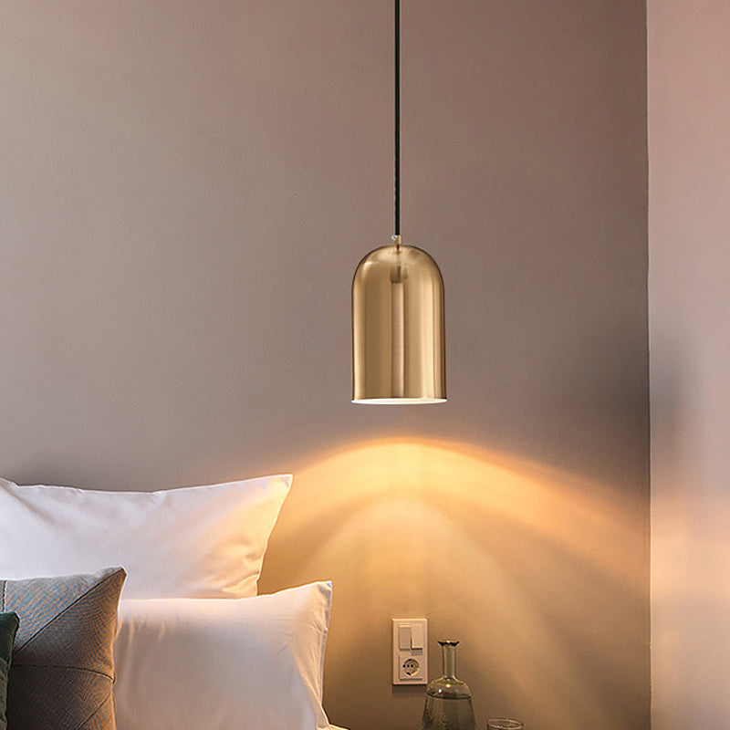Post Modern 1-Head Gold Bell Pendant Light Fixture - Stylish Metal Shade For Dining Table