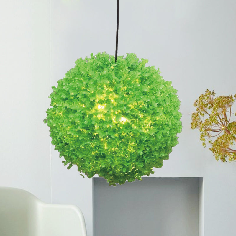 Industrial Green Metal Shade Hanging Lamp - 1 Head Ceiling Light With Led Perfect For Restaurant