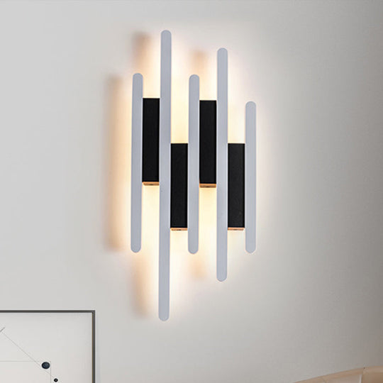Modern Linear Led Wall Sconce In Acrylic White - Mounted Bedside Light Warm/White 12.5/16.5/20.5 H
