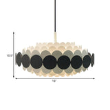 Contemporary Acrylic Oval Chandelier: Led Hanging Pendant Lamp For Living Room - 16/19.5/23.5 Wide