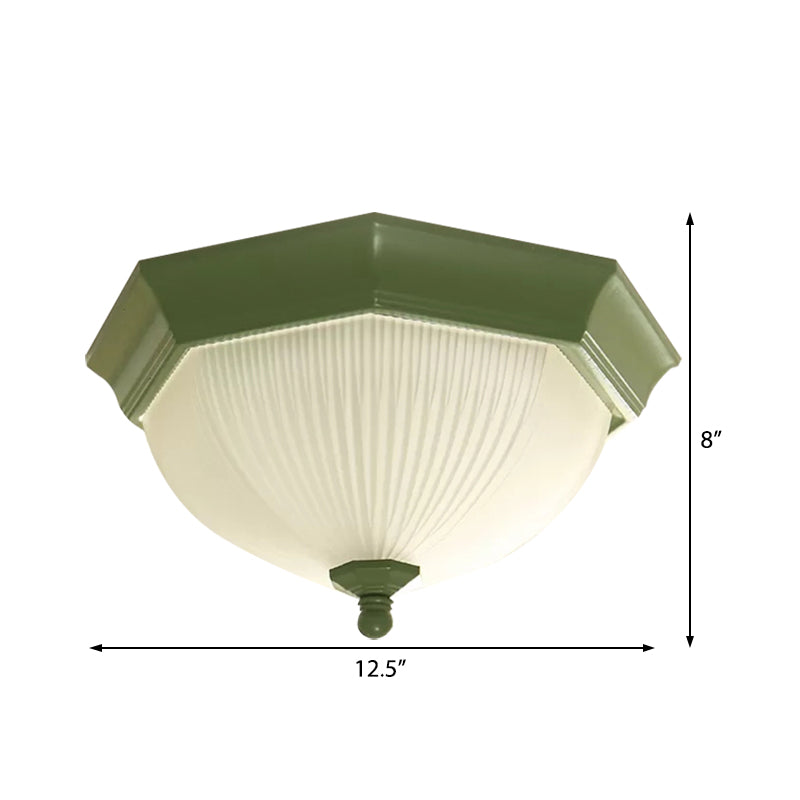 Contemporary Octagonal Glass Ceiling Light - Perfect For Child’s Bedroom
