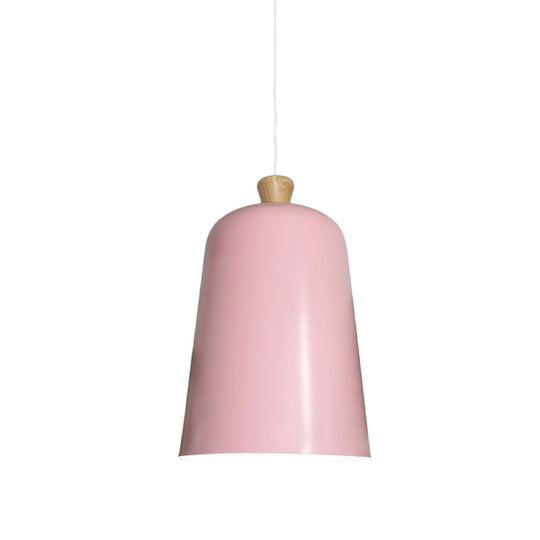 Modern Bell Pendant Lamp With Pink/Grey/Black Design For Dining Room Ceiling Lighting