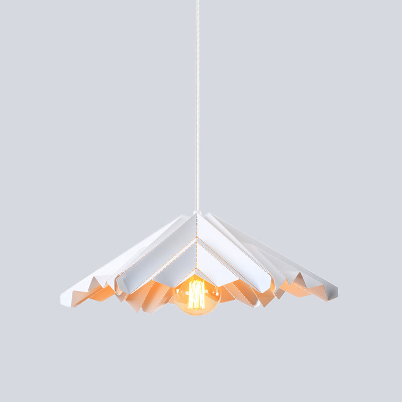 Modern White Iron 1-Head Pendant Ceiling Lamp For Bedroom Lighting