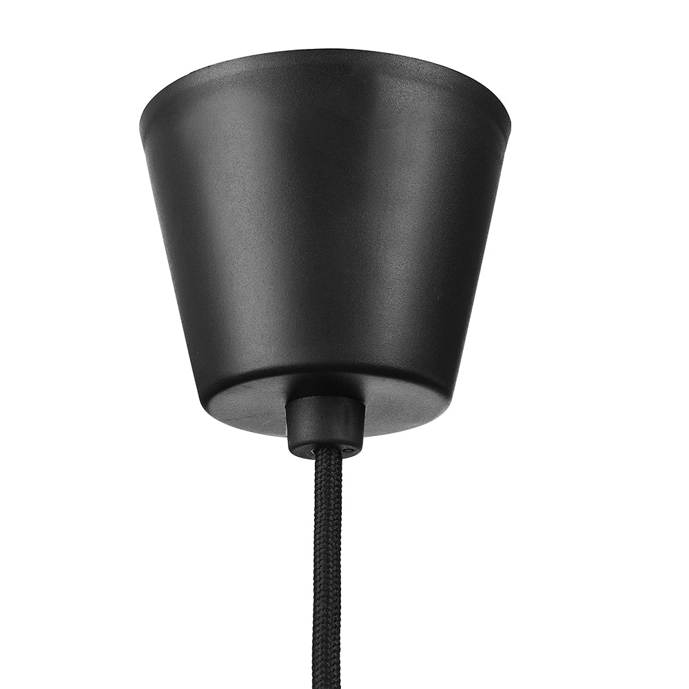 Industrial Pendant Lighting: Silica Gel Exposed Bulb 1 Head Adjustable Cord Black/White