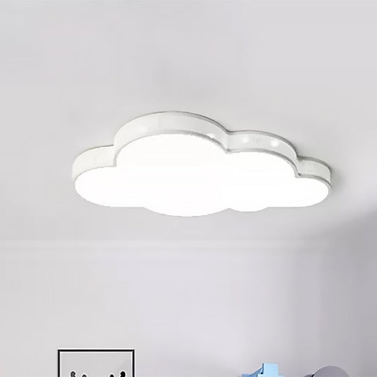Macaron Perforated Cloud Ceiling Lamp – Metal And Acrylic Flush Mount For Hallway Led Light