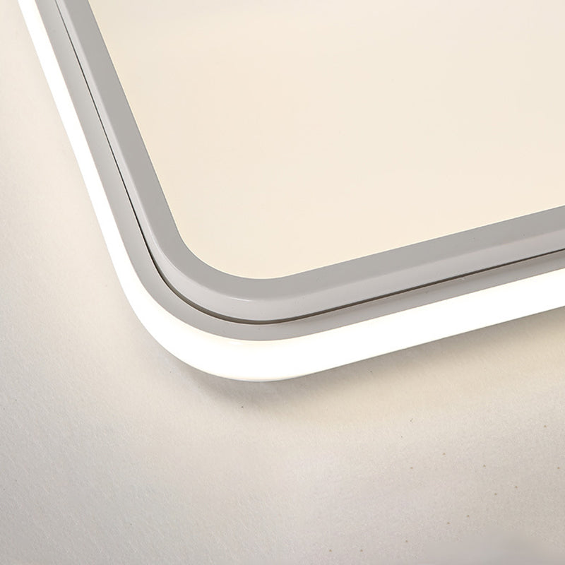 Modern Acrylic Led Box Ceiling Lamp In Warm/White Light - Remote Control Dimmable 16.5/19.5/23.5 W