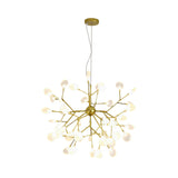 Modern Heracleum Chandelier With Opaline Glass 36/45/54 Heads Black/Gold