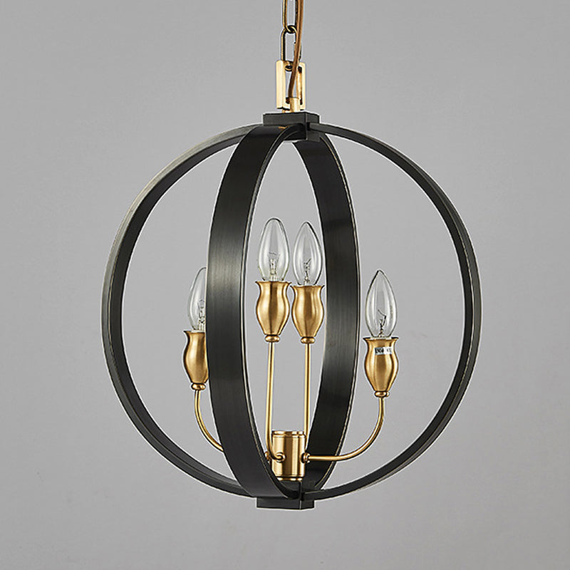 Classic Black Metal Chandelier - 4/8 Lights Ceiling Light Candelabra Style. Perfect For Living Room