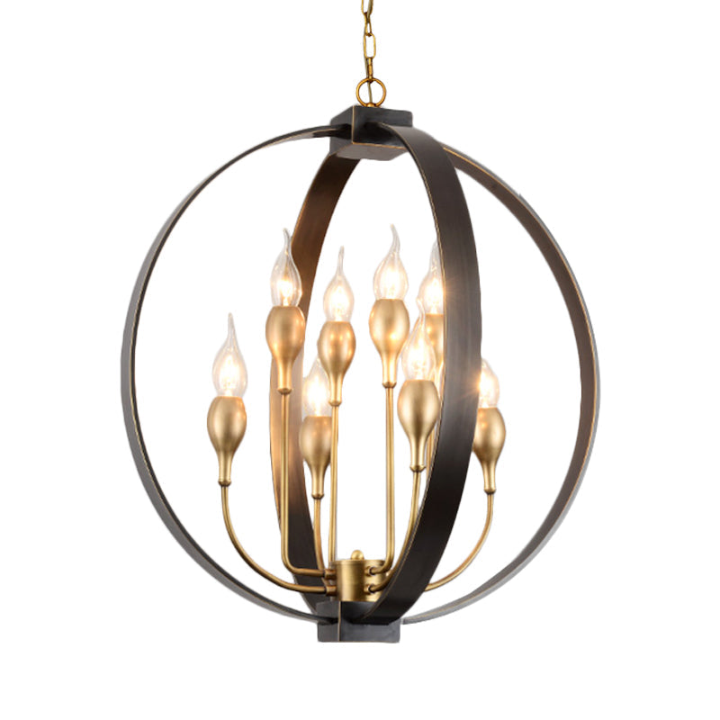Classic Black Metal Chandelier - 4/8 Lights Ceiling Light Candelabra Style. Perfect For Living Room