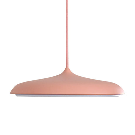 Modern Metal Pendant Light With White/Pink/Yellow Shade - 10/16 Diameter Warm/White Lighting