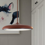 Modern Metal Pendant Light With White/Pink/Yellow Shade - 10/16 Diameter Warm/White Lighting