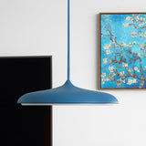 Modern Metal Pendant Light With White/Pink/Yellow Shade - 10/16 Diameter Warm/White Lighting Blue /