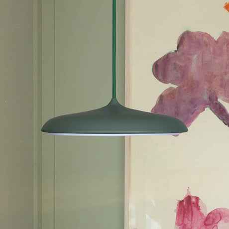 Modern Metal Pendant Light With White/Pink/Yellow Shade - 10/16 Diameter Warm/White Lighting