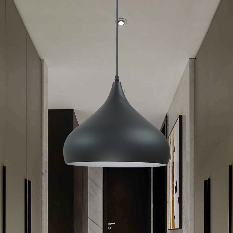 12.5/16.5 Wide Dome Pendant Lighting Modern Iron Hanging Light - 1 Black/White/Red

Note: Although