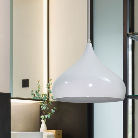 12.5/16.5 Wide Dome Pendant Lighting Modern Iron Hanging Light - 1 Black/White/Red

Note: Although