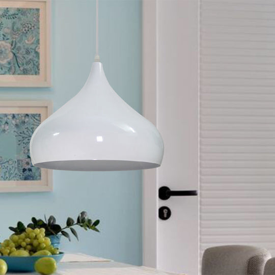 12.5/16.5 Wide Dome Pendant Lighting Modern Iron Hanging Light - 1 Black/White/Red

Note: Although