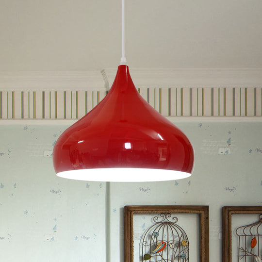 12.5/16.5 Wide Dome Pendant Lighting Modern Iron Hanging Light - 1 Black/White/Red

Note: Although