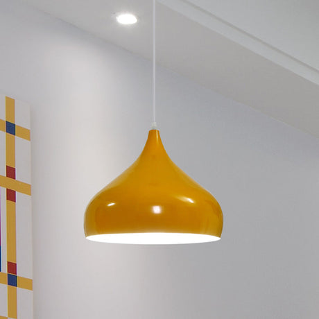 12.5/16.5 Wide Dome Pendant Lighting Modern Iron Hanging Light - 1 Black/White/Red

Note: Although