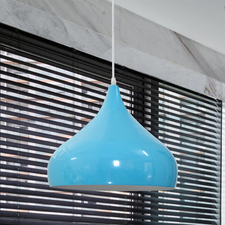 12.5/16.5 Wide Dome Pendant Lighting Modern Iron Hanging Light - 1 Black/White/Red

Note: Although