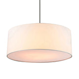 Simple Fabric Drum Ceiling Pendant Light - 12/16/18 Diameter 1-Light White/Black/Beige Hanging Lamp