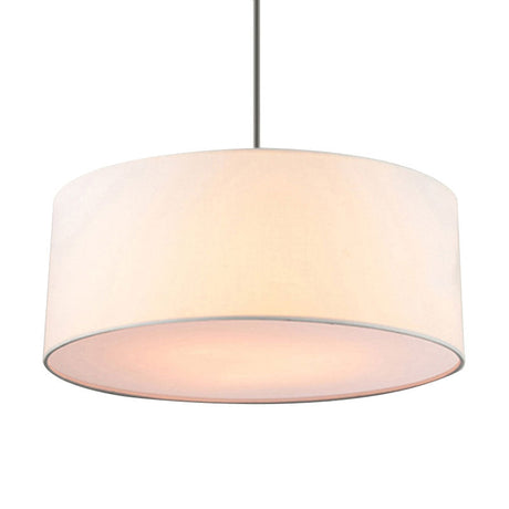 Simple Fabric Drum Ceiling Pendant Light - 12/16/18 Diameter 1-Light White/Black/Beige Hanging Lamp