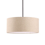 Simple Fabric Drum Ceiling Pendant Light - 12/16/18 Diameter 1-Light White/Black/Beige Hanging Lamp