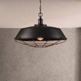 Antique Style Iron Barn Hanging Light With Wire Guard - Choice Of 10/14/18 Dia 1 Head Pendant