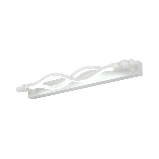 Modern Twist Acrylic 1-Light Led Vanity Sconce - Warm/White/Natural Light 20.5/24 Wide