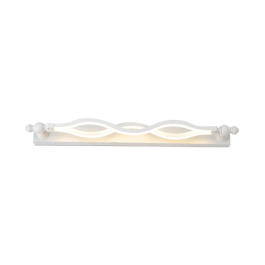 Modern Twist Acrylic 1-Light Led Vanity Sconce - Warm/White/Natural Light 20.5/24 Wide