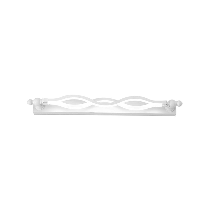 Modern Twist Acrylic 1-Light Led Vanity Sconce - Warm/White/Natural Light 20.5/24 Wide