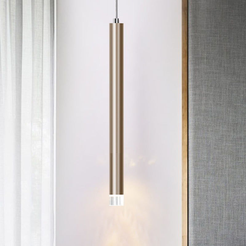 Modern Gold Flute Ceiling Pendant Light For Bar Counter - Led Warm/White 12’/19.5’/23.5’