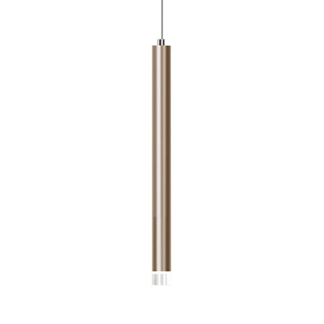 Modern Gold Flute Ceiling Pendant Light For Bar Counter - Led Warm/White 12’/19.5’/23.5’ Height