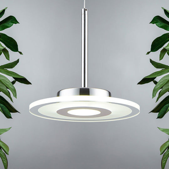 Ultrathin Acrylic Island Pendant Light: Simple Led Fixture In Warm/White/Natural Light White /