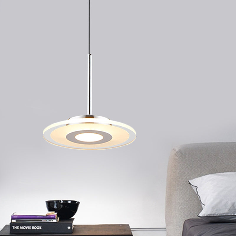 Ultrathin Acrylic Island Pendant Light: Simple Led Fixture In Warm/White/Natural Light