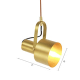 Retro Stylish Adjustable Metal Ceiling Light In Brushed Brass - 4/5 Dia For Living Room
