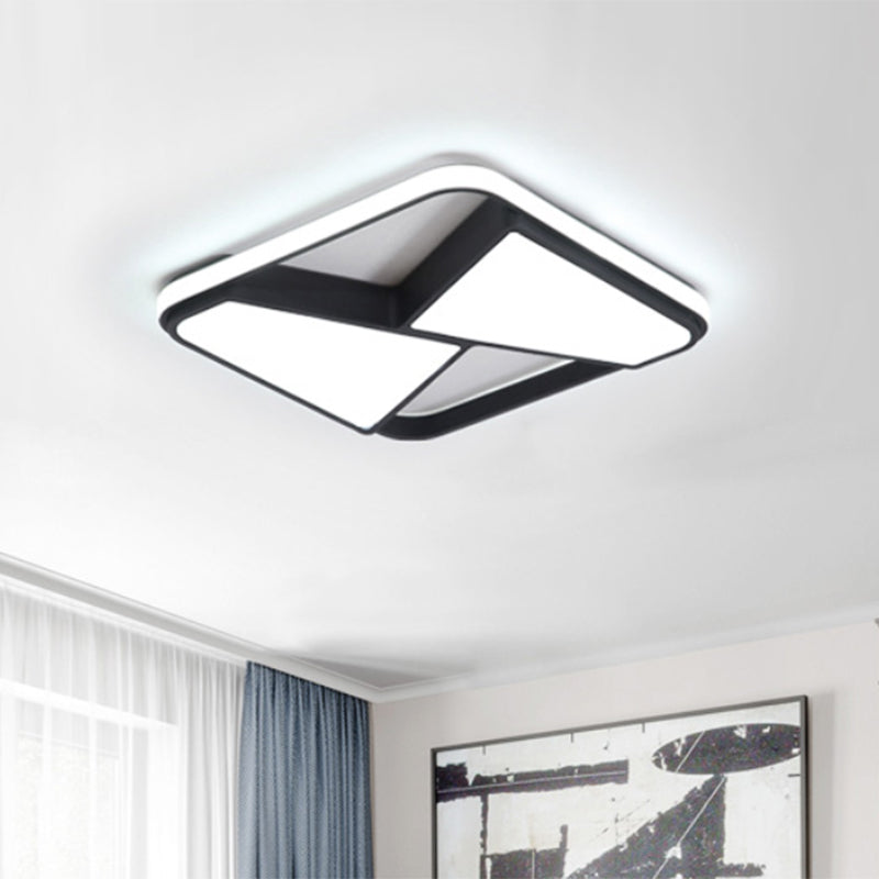 Nordic Style Led Ceiling Light In Black/White – Warm/White Lighting