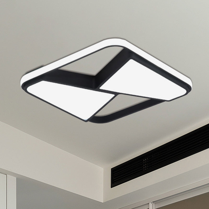 Nordic Style Led Ceiling Light In Black/White – Warm/White Lighting
