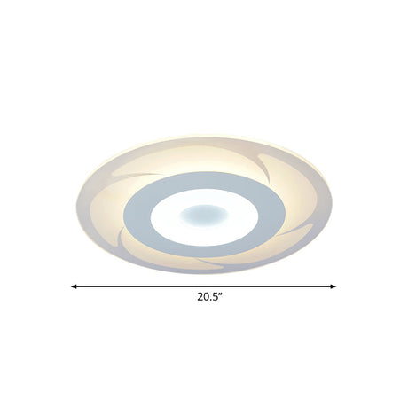 Ultra Thin Acrylic Flush Mount Led Ceiling Light - Modern Warm/White Multiple Sizes Available