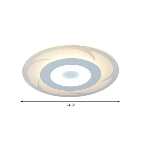 Ultra Thin Acrylic Flush Mount Led Ceiling Light - Modern Warm/White Multiple Sizes Available