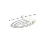 Oval Acrylic Led Flushmount Light - 19.5/23.5/31.5 Wide Bedroom Ceiling Lamp In Warm/White