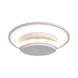 Led Bedroom Ceiling Light - 16/19.5/23.5 Wide Circle Acrylic Shade In White/Black Warm/White