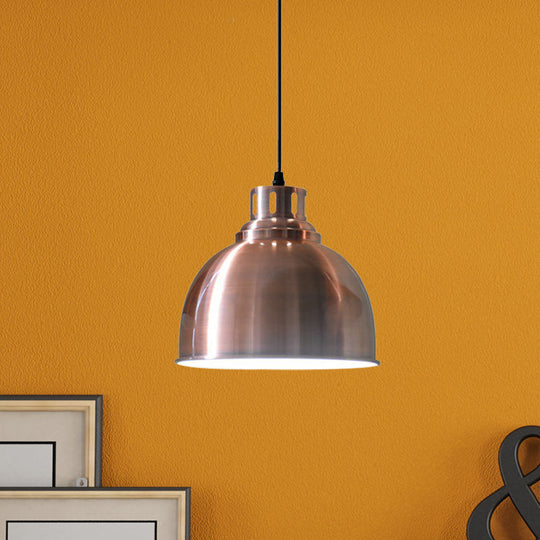 Rose Gold Farmhouse Pendant Light With Cone/Dome/Flared Shade For Restaurants