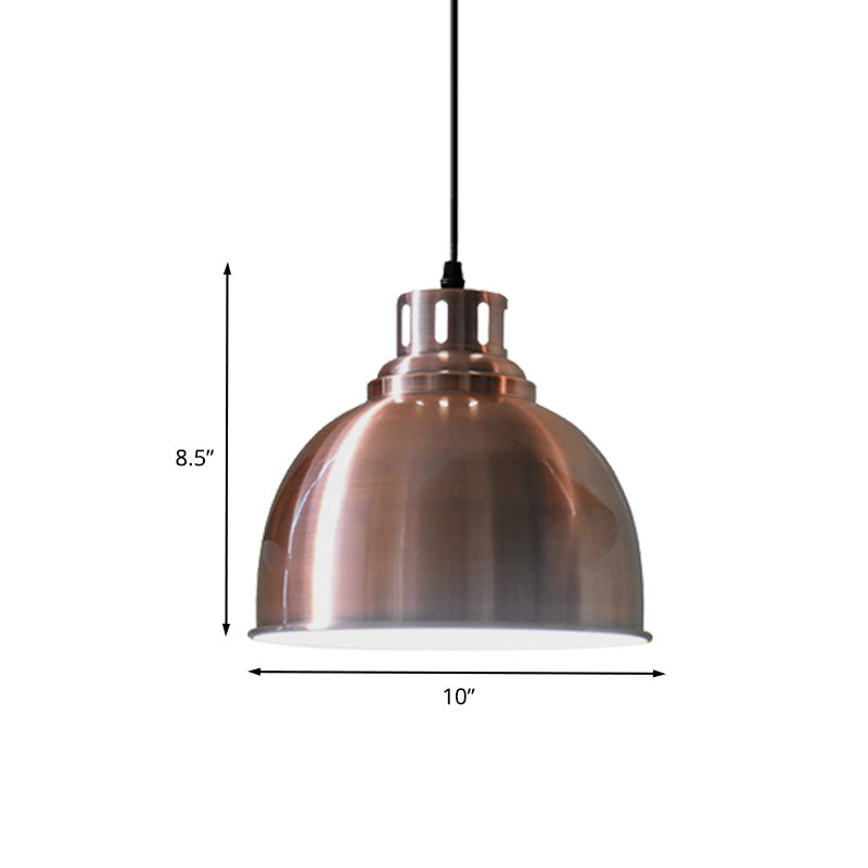 Rose Gold Farmhouse Pendant Light With Cone/Dome/Flared Shade For Restaurants