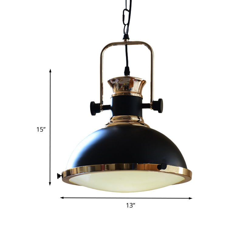 Vintage Black Metal Ceiling Light With Adjustable Handle