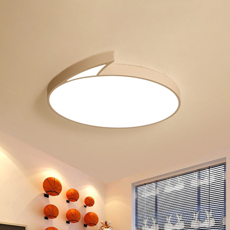Modern Round Flush - Mount Ceiling Light - Black/White 18’/21.5’ Led Acrylic Flushmount With