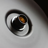 Farmhouse Barn Pendant Lamp - Height Adjustable Black/White Metal Hanging Light For Bars