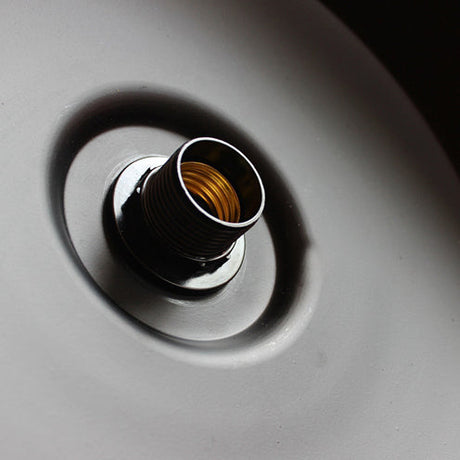 Farmhouse Barn Pendant Lamp - Height Adjustable Black/White Metal Hanging Light For Bars