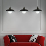 Stylish Barn Loft Ceiling Pendant Light - Metallic Black 10/14 Diameter