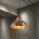 Countryside Barn Hanging Light - Rustic 1-Head Pendant Lamp For Restaurants 12/16 Wide Metallic