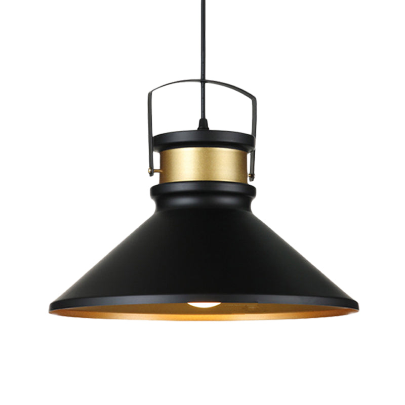 Modern Aluminum Pendant Light With Wide Flared Shade - Ideal For Industrial Dining Rooms